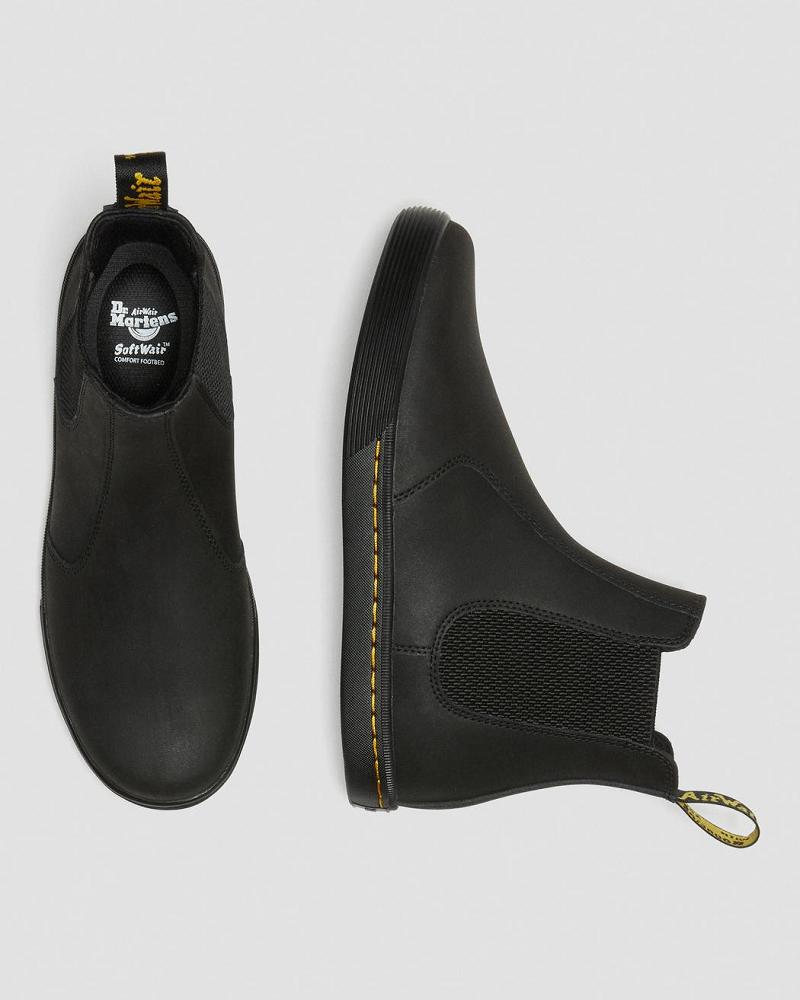 Black Women's Dr Martens Makela Leather Casual Chelsea Boots | CA 126JPQ